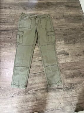 L.L.Bean Women’s Stretch Canvas Mid-Rise Straight-Leg Cargo Pants Sz 10 Reg
